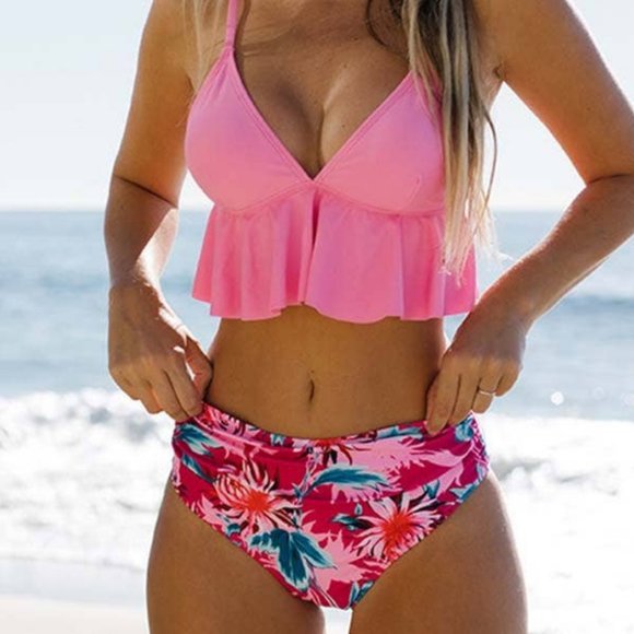 Esley Other - Spaghetti Straps Ruffled Bikini